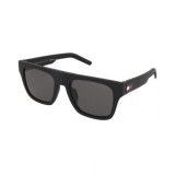 Tommy Hilfiger ochelari de soare unisex cu rama neagra din plastic si lentile negre polarizate TH1976/S 003/M9
