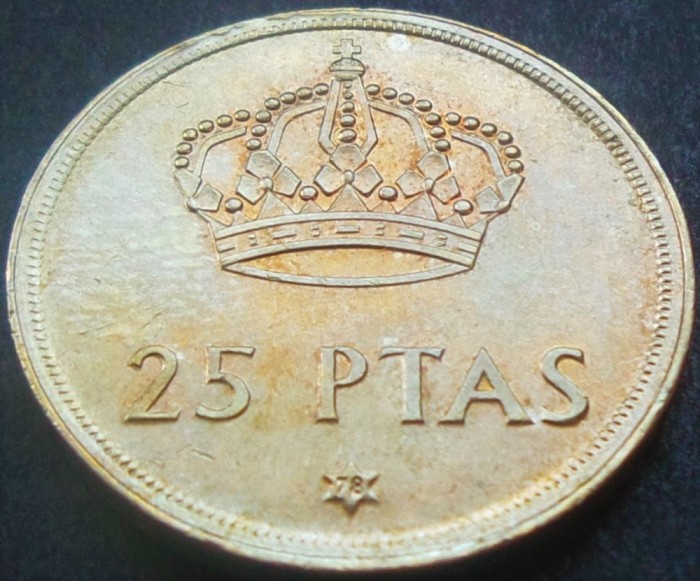 Moneda 25 PESETAS - SPANIA, anul 1978 *cod 1398 A (varianta 1975)