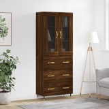vidaXL Dulap &icirc;nalt, stejar maro, 69,5x34x180 cm, lemn compozit
