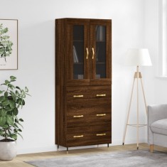 vidaXL Dulap inalt, stejar maro, 69,5x34x180 cm, lemn compozit foto