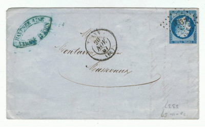 France 1857 Cover + Content THANN HAUT RHIN to MASSEVAUX D.706 foto