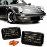 Indicator lateral din sticla clara, negru, potrivit pentru Porsche 911 924 944 964 993 Performance AutoTuning