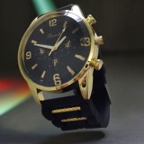 Cumpara ieftin Ceas casual barbatesc, bratara din silicon, mecanism quartz, tip display analog, inchidere cu catarama
