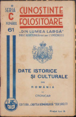 HST C302 Date istorice și culturale din Rom&amp;acirc;nia 1936 foto
