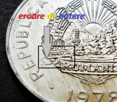 Moneda 5 LEI - RS ROMANIA, anul 1978 *cod 1080 B = RARA in UNC + EROARE foto