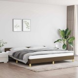 VidaXL Cadru de pat fără saltea, maro &icirc;nchis, 200x200 cm, textil 347442