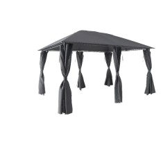 Pavilion CORT Umbrela Cadru Metal Gradina Terasa Curte Evenimente Gri + Pereti Laterali 3x4x2.65M + Livrare GRATUITA !