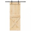 VidaXL Ușă glisantă cu set de feronerie 85x210 cm, lemn masiv de pin 3332786