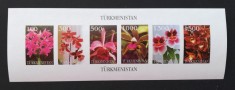 TURKMENISTAN- ORHIDEE-6v in 1 coala mica-nedantelata-MNH** -TU PLR 61