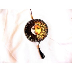 ornament pe lemn soarele si luna 40950