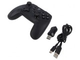 Gamepad neagră USB fără fir 10m 15 butoane 600mAh 8h
