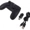 Gamepad neagră USB fără fir 10m 15 butoane 600mAh 8h