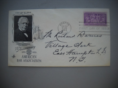 HOPCT PLIC FDC S 1791 JAMES O BROADHEAD 1878-1953 AMERICAN BAR ASSOCIATION - SUA foto
