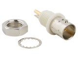 Conector BNC soclu mamă drept 75&Omega; lipire nylon aurit alamă AMPHENOL RF