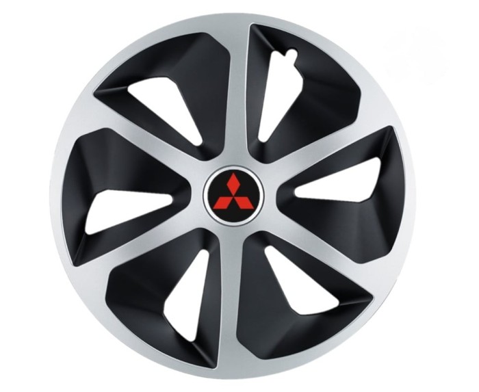 Set 4 capace roti Roco Gri-Negru R13 pentru gama auto Mitsubishi