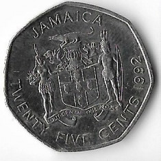 Moneda 25 cents 1992 - Jamaica