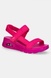Skechers sandale UNO femei, culoarea roz, toc pana, 119814