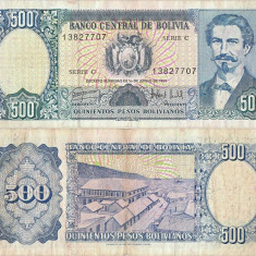 1981 (1 VI), 500 Pesos Bolivianos (P-166a) - Bolivia