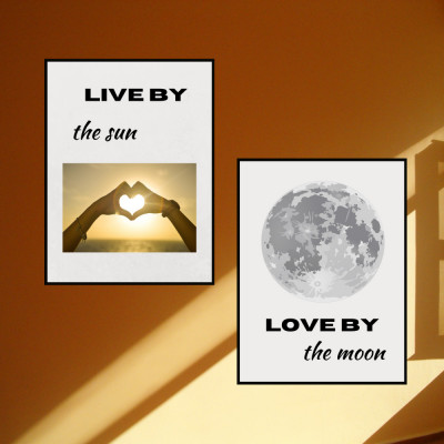 Set 2 postere- LIVE by the sun, LOVE by the moon foto