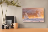 Peisaj montan zăpezile &icirc;n lumină caldă, 39 x 26 cm, CMCLASS