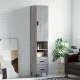 vidaXL Dulap &icirc;nalt, gri sonoma, 34,5x34x180 cm, lemn prelucrat