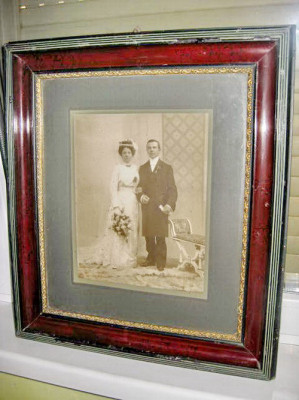 6070-Foto Miri nunta de epoca 1900 rama deosebita visinie. foto