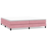 Cumpara ieftin Pat cu arcuri fara saltea roz 200x210 cm catifea