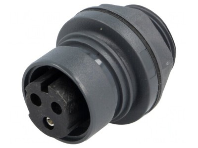Conector Circular Soclu Mamă 3 PIN Nichelat Buccaneer 6000 foto