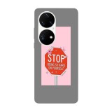 Husa compatibila cu Huawei P50 model Stop being so hard on yourself, Silicon, TPU, Viceversa, Transparent, Carcasa