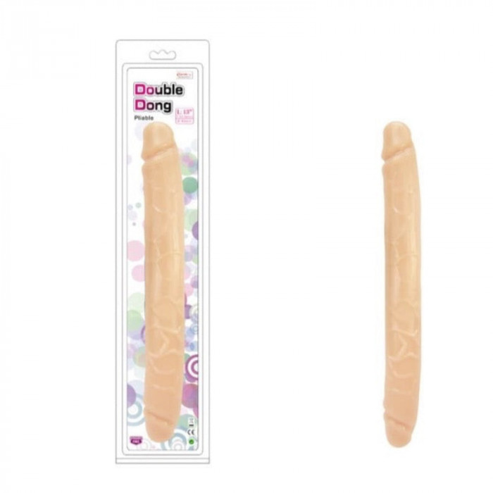 Charmly Pliable Double Dong - Dildo Dublu din TPE, 33 cm