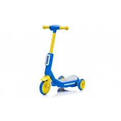 Trotineta electrica cu aburi si lumini pentru copii, cu 3 roti, stabila, Kinderauto Aquamist, 30W, 6V 4.5Ah, albastra