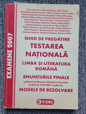 Limba si literatura romana. Ghid de pregatire testarea nationala 2007, 400 pag foto