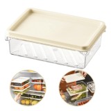 Cutie de depozitare Koken, plastic PP cu capac, container transparent pentru frigider, 20x13,5x5,5 cm