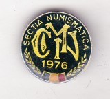 Bnk ins Insigna CMN - Sectia numismatica - 1976, Romania de la 1950