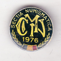 bnk ins Insigna CMN - Sectia numismatica - 1976