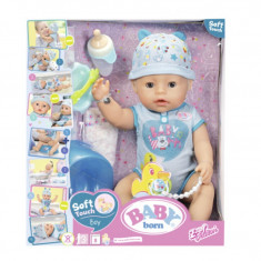 Bebelus baiat interactiv cu corp moale Baby Born Zapf foto