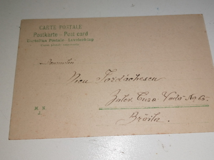 CARTE POSTALA / FELICITARE - STAMPILA BRAILA 1903