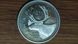 Cumpara ieftin Canada - moneda aniversara argint sterling (925) - 25 cents 2002 Proof - Elisabeta II jubileul de aur - bijuterie de moneda !