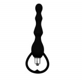 Cumpara ieftin Dop Anal Cu Vibratii Tail Power Beads, Negru, 13 cm