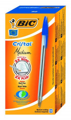 Pix BIC Cristal Medium, 50 buc/cutie, albastru foto