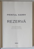PRINTUL HARRY , REZERVA , 2023 , LIPSA SUPRACOPERTA