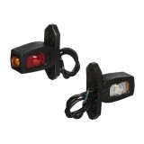 Lampa gabarit auto BestAutoVest 12V/ 24V, cu LED, Rosu- Alb- Galben, 42x86mm, Stanga/ Dreapta, 1buc, Rapid