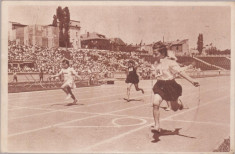 SPORT - Bucuresti -Competitie sportiva pentru copii -fetite cu coarda 1953 rara foto