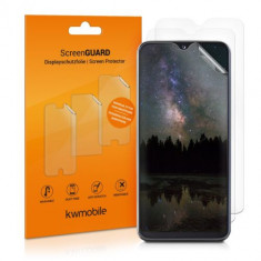 Set 3 Folii de protectie pentru Samsung Galaxy A20e, Kwmobile, Fata, Transparenta, 48746.1 foto