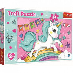 Puzzle trefl 24 maxi unicornul curcubeu foto