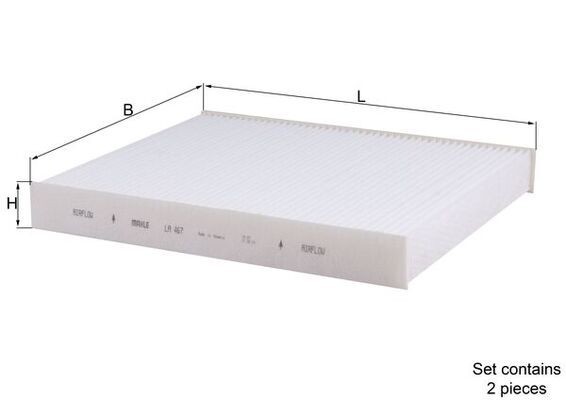 MAHLE LA 467/S Filtru, aer habitaclu