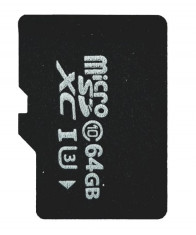 Card memorie Micro SD 64Gb, Clasa de viteza 10 foto