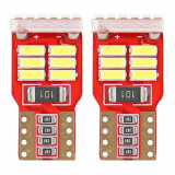 Bec de pozitie tip LED Canbus T10 W2.1x9.5 W5W, 12V 2.2W, 18 SMD , culoare alb , AMIO, set 2 buc