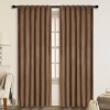 Draperie din catifea cu rejansa, Premium, 150x230 cm, densitate 700 g/mp, Maro