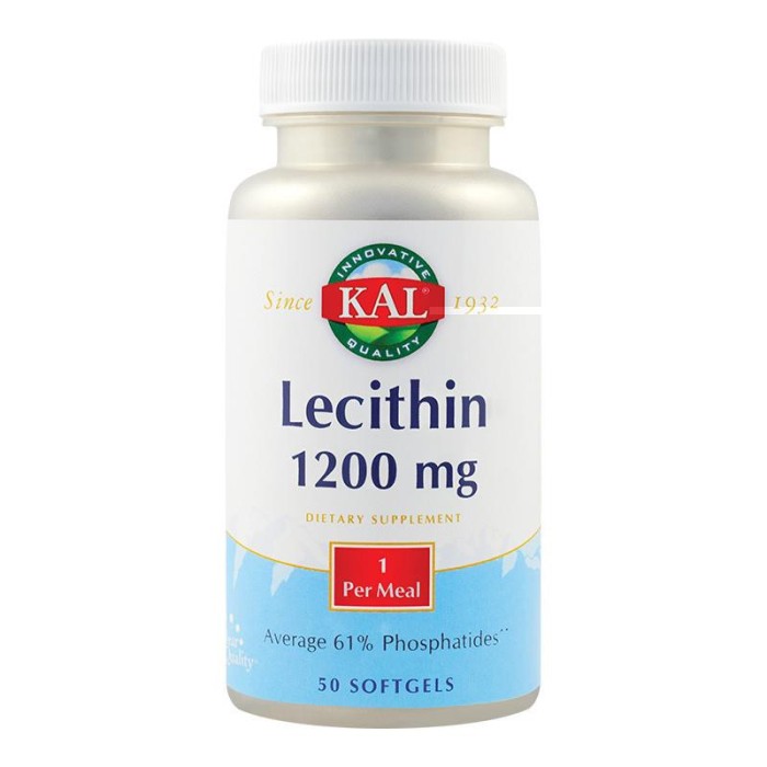 Supliment Alimentar Lecithin 1200mg Kal Secom 50cps